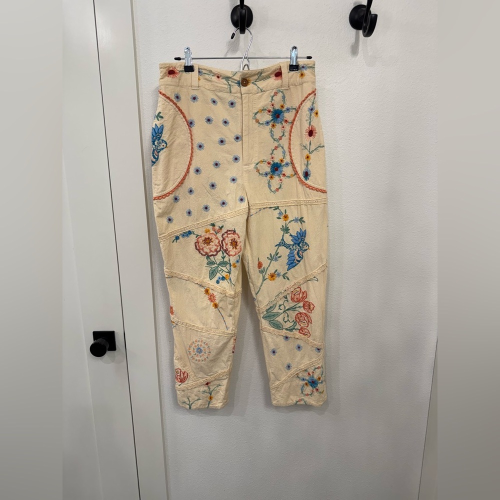 Free People Embroidered Pants